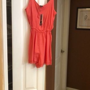 XS cute romper- peach color